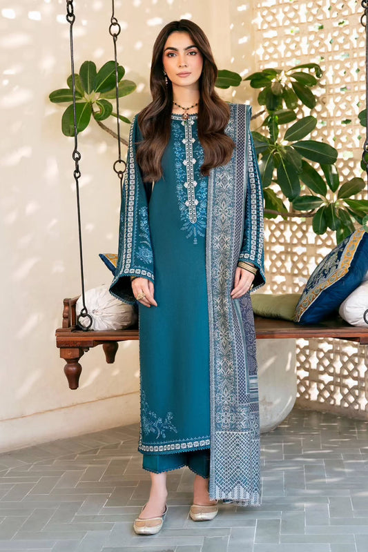 Izel - Winter 3PC Dhanak Embroidered Suit - kp33104